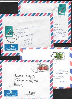 Chipre N 1975-1981 4 cubiertas matasellos; ISKELE + 3 todas en buen estado (R54) Foto 1 de 4