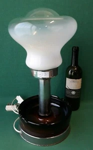 LAMPADA DA TAVOLO CON POSACENERE CERAMICA VINTAGE DESIGN SPACE AGE ANNI '70. +3 - Foto 1 di 10