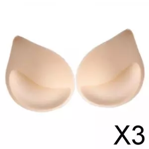 3x 1 Paar Schwamm BH Einlage Pads Push Up Verbesserung Cup Lifter Shaper Pad - Bild 1 von 11
