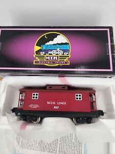 MTH TINPLATE TRADITIONS 10-3004 - #817 O Gauge Caboose- RED MTH LINES - NEW