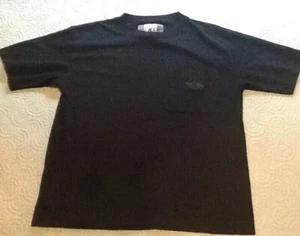 Dockers Authentics Large (16-18) Crew Neck T-Shirt Tee Black Solid W/Logo - Picture 1 of 8
