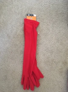 Neu mit Etikett Erwachsene lange rote Handschuhe Kostüm Einheitsgröße 1 Paar Halloween - Bild 1 von 2