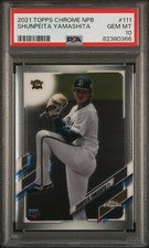 2021 Topps Chrome NPB Shunpeita Yamashita PSA 10 GEM MINT POP 1 Rookie RC #111
