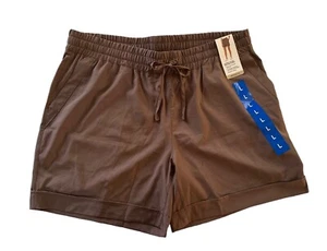 Mondetta Women's Active Walking Shorts Above The Knee Comfy Brown Stretch NEW LG - Picture 1 of 7