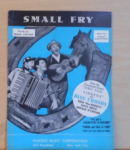 Small Fry- 1938 sheet music from movie "Sing You Sinners", Crosby, MacMurray - Picture 1 of 1