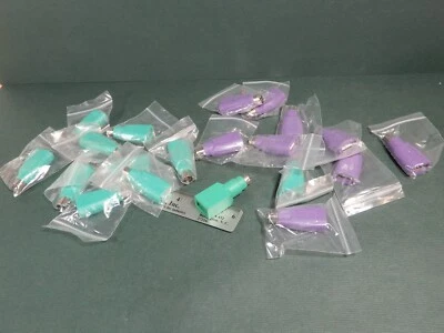 Male PS2 to Female USB Adaptors Qty 20 NOS - Image 1 of 4