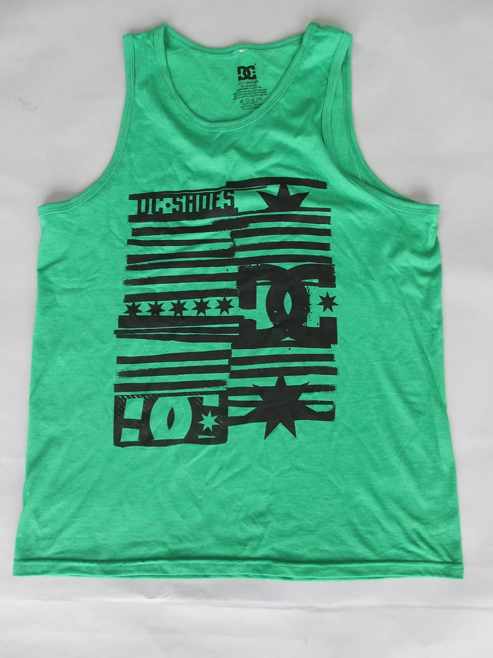 Hombre Auténtico DC Moda Informal Skate BMX Camiseta Tirantes S M L XL XXL Verde - Imagen 1 de 1