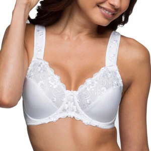 Women's Lace Minimizer Bra Underwire Beauty Non Padded Full Figure B C DD E Cup - Picture 1 of 28