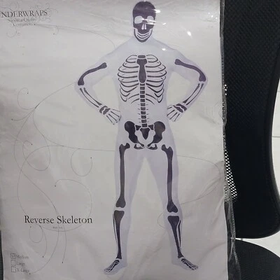 Traje de cuerpo esqueleto inverso Underwraps ~ Mediano ¡NUEVO! Envío rápido Foto 1 de 4