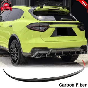 For Maserati Levante 2016-2020 REAL CARBON FIBER Rear Middle Trunk Spoiler Wing - Picture 1 of 12