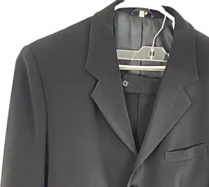 Pronti Collection By Phita Mens Black Suede Finish Suit, J: 46R, P: 36x30, L - Picture 1 of 23