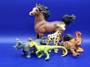 Vintage 1997 Safari LTD Animals Lot Of 7 Animals Dinosaur LOOSE Used - Picture 1 of 21