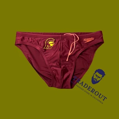 Trojan заказ печати мужчин бордовый красный Speedo плавать короткие размер 34 36 38 40 - Изображение 1 из 4