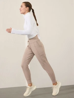 Jogger de carga Athleta M mediano Rainier tiro medio color topo ¡perfecto!  #417747 Foto 1 de 4