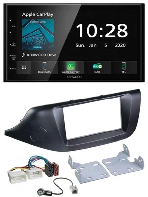 Kenwood Bluetooth MP3 DAB USB 2DIN Autoradio für Kia Ceed (ab 12) schwarz - Bild 1 von 4