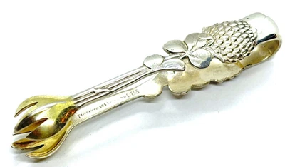 Pinzas antiguas Tiffany & Co ST. diseño de trébol de plata 885 azúcar o bon-bon broches Foto 1 de 4