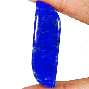 63.10 Cts Natural Blue Lapis Lazuli Cabochon Loose Gemstone 14x47x7 mm KT-71 - Picture 1 of 6