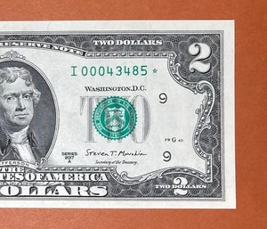 I 00043485 * : 160K $2 Two Dollar Bill 2017A Star Note (Minneapolis/I/9) *UNC* - Picture 1 of 3