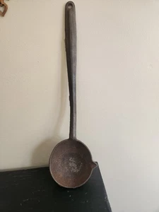 FORJADO A MANO Antiguo Hierro Fundido Brujas Cuchara Caldero Cucharón Herrería Tienda Decoración - Imagen 1 de 12