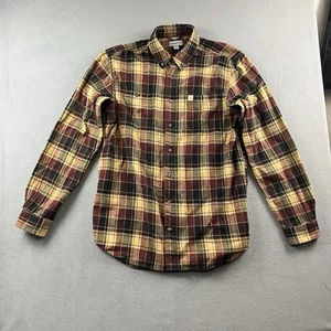 Carhartt Camicia Uomo Grande Alta Flanella Plaid Manica Lunga Plaid Outdoor Lavoro - Foto 1 di 9