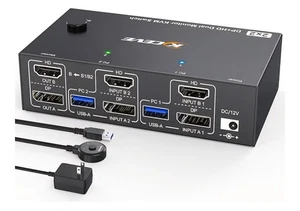 Interruptor KVM HDMI USB 3.0 doble pantalla  - Imagen 1 de 6