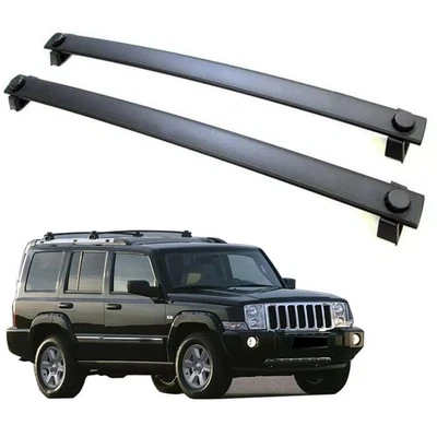 Поперечные дуги багажник подходит для 2006-2010 Jeep Commander багажник на крышу поперечные дуги 2 шт. - Изображение 1 из 4