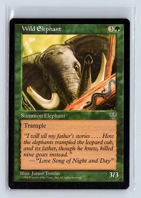 (2x) WILD ELEPHANT – MTG Magic the Gathering Card – Mirage – Common - Image 1 of 4