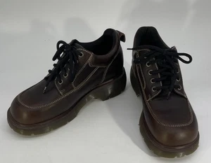 Zapatos de cuero gruesos con plataforma Dr.Martens vintage unisex hombres 8/mujeres 9,5 - Imagen 1 de 11