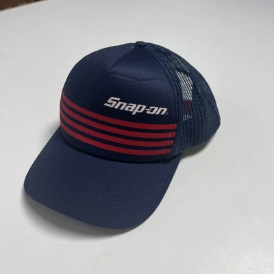 Gorra a Presión Gorra A Presión Espalda Azul Marino Rojo Camionero Malla Rayas Logo Hombres Herramientas Foto 1 de 4