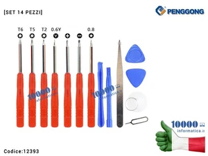 Kit Riparazione [Set 14 pezzi] Apple iPhone Samsung Xiaomi strumenti fai da te P - Picture 1 of 1