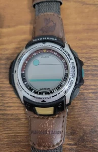Orologio Digitale Casio Pathfinder 2632 Pesca Timer Retroilluminazione Giorno Data Non Testato - Foto 1 di 3