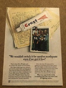 Vintage Crest Zahnpasta Magazin Anzeige 0C25 887 - Bild 1 von 2