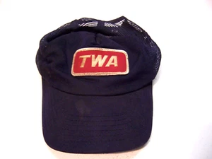 Gorra ajustable bordada vintage TWA Trans World Airlines #R218 - Imagen 1 de 5