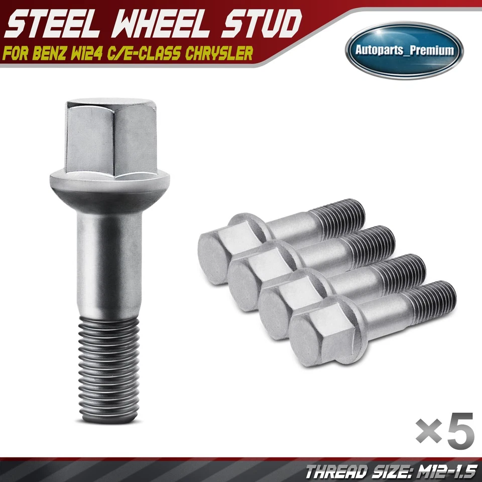 Perno de rueda M12-1.50 5 piezas para Mercedes-Benz W124 C124 S124 C220 CLK320 Chrysler Foto 1 de 4