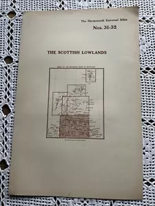 Harmsworth Universal Atlas No's 31 - 32 Scottish Lowlands Genuine Map - Picture 1 of 9