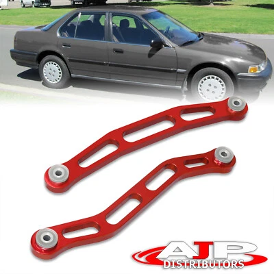 Red Rear Lower Control Arms LCA CNC Aluminum Strut For 1990-1993 Honda Accord Foto 1 de 4