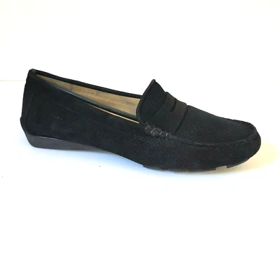NEW VANELi 'Ramira' Black Suede Driving Moccasin Loafers SIZE 7.5 Slip-On Shoes - Image 1 of 4