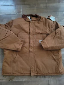 NEW Carhartt C03 BRN Arctic Wear Traditional Coat 58 Quilt Lined Tan Brown READ - Picture 1 of 9