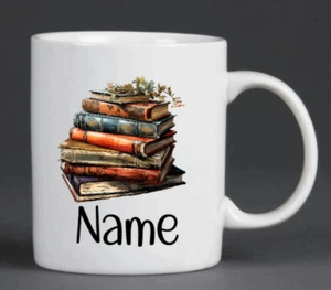 Personalised Reading Bookworm Book Lover Mug/Cup Microwave Safe 8 - Picture 1 of 1