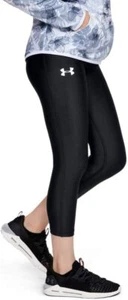 Under Armour L5302 Black Heatgear Armour Ankle Crop Girls' Leggings Size YLG - Picture 1 of 2