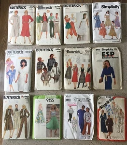 21 Teile McCalls Simplicity Butterick Vintage Schnittmuster 70er-80er-90er Jahre Konvolut - Bild 1 von 2