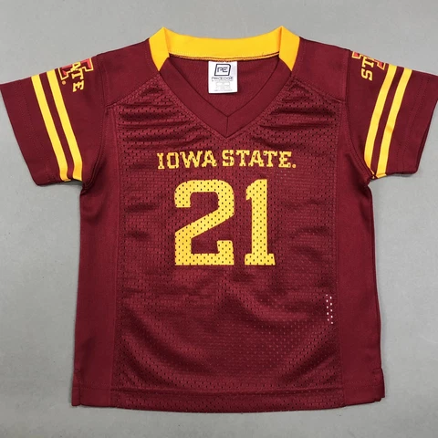 Iowa State Cyclones Baby 2T Red #21 Boys Football Jersey Pro Edge ISU Fan 🏈 Cover
