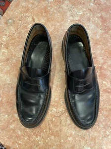 BROOKS BROTHERS BLACK slip on Leather loafers size 9 1/2 - Picture 1 of 7