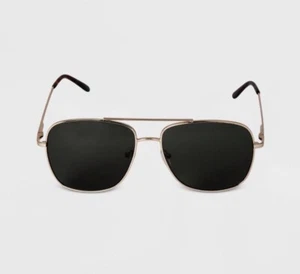 Men’s Aviator Sunglasses Goodfellow & Co Gold - Picture 1 of 7