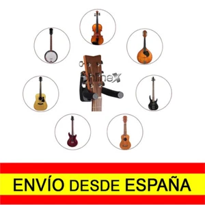 Soporte de Pared Acolchado Ajustable para Guitarra Negro a1383 - Imagen 1 de 6