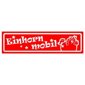 Einhorn Mobil invertiert Magnetschild Schild magnetisch - Bild 1 von 25
