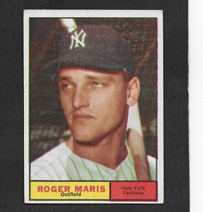 1961 Topps Original #2 Roger Maris, New York Yankees, EX, Crease