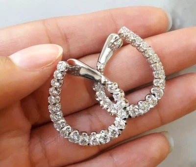 2.90ct Natural Diamond 14k BIS Hallmarked White Gold wedding Stud Star Earrings - Image 1 of 4