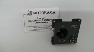 TOMA C-LINE/CBE 12 VOLTIOS Y TOMA DE TV GRIS CARBÓN CARAVANA/AUTOCARAVANA/BARCO PO252 - Imagen 1 de 2