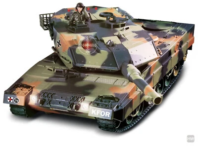 HENGLONG Heng Long 2.4G 1/24 Scale Leopard 2 A5 RC Radio Control BB Firing Tank